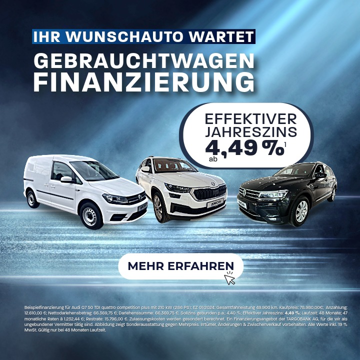 Gebrauchtwagenfinanzierung ab 4,49%